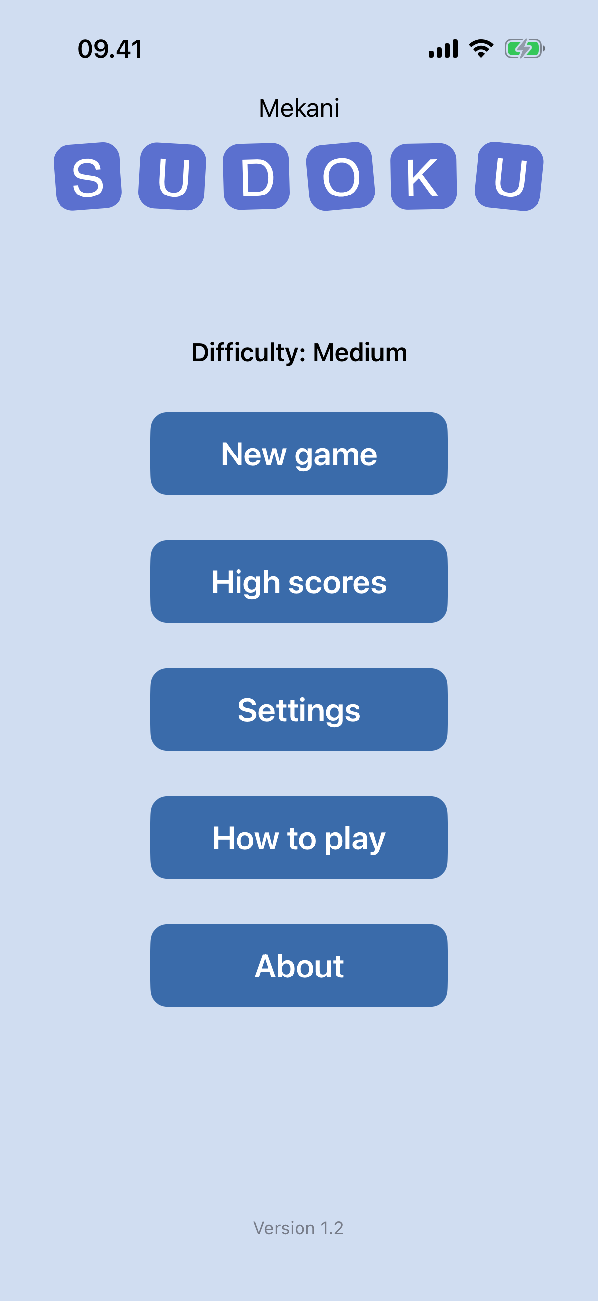 Main Menu